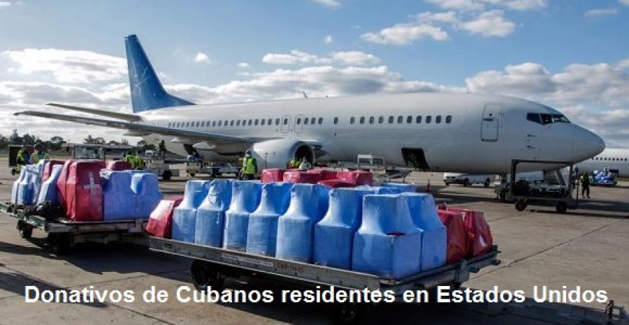 Cubanos residentes en Estados Unidos hacen donación
