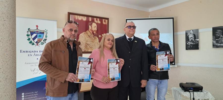Despedida colaboradores médicos RASD. De izquierda a derecha: Ericsson Manuel Bertot, Ana Cecilia Mora, embajador Armando Vergara Bueno y Elidercio Mora Galardi. 