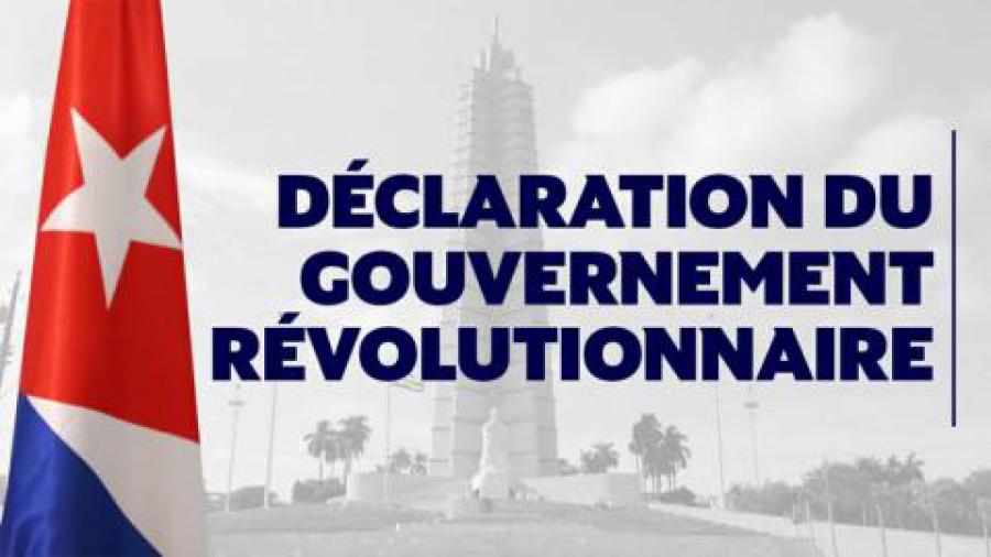 Déclaration du Gouvernement révolutionnaire