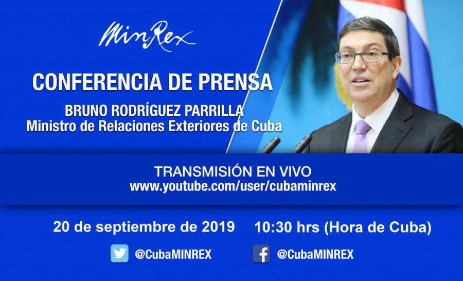 Canciller cubano presentará informe sobre el impacto ocasionado por la política de bloqueo de Estados Unidos Canciller cubano presentará informe sobre el impacto ocasionado por la política de bloqueo de Estados Unidos