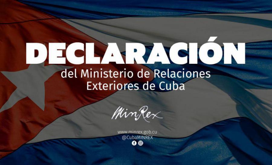 Declaración del MINREX: Condena firme y absoluta a la fraudulenta calificación de Cuba como Estado patrocinador del terrorismo