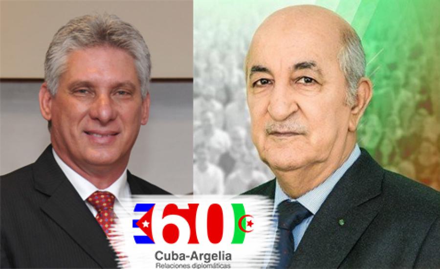 Envía Díaz-Canel mensaje de felicitación a Abdelmadjid Tebboune con motivo del 60 Aniversario del Establecimiento de las Relaciones Diplomáticas entre Cuba y Argelia