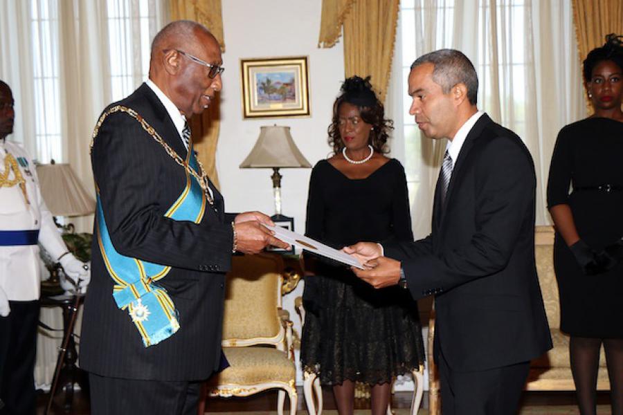 Cuban Ambassador presents Letters of Credence before the Governor-General of the Commonwealth of The Bahamas