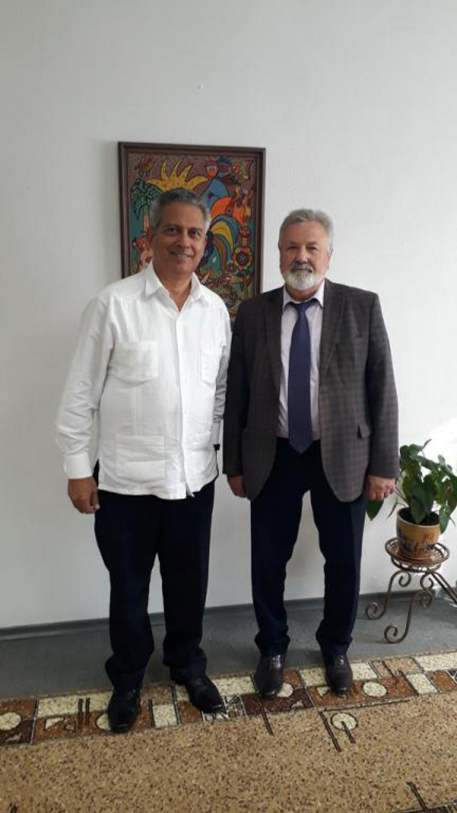 Encuentro del Embajador de Cuba en Belarús con el Presidente de la Sociedad de Amistad Belarús-Cuba
