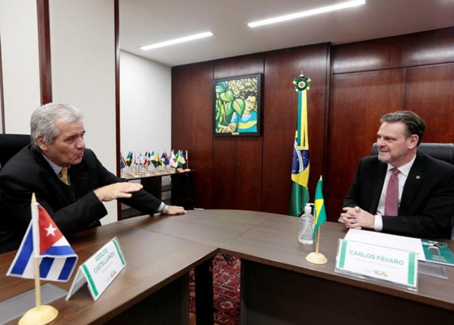 Ministro de Agricultura y Pecuaria recibe a Embajador de Cuba.