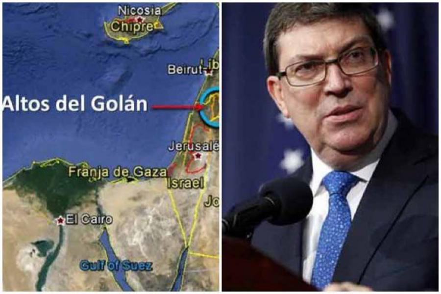 Cuba condena el reconocimiento de EE.UU. del Golán Sirio ocupado como territorio de Israel.