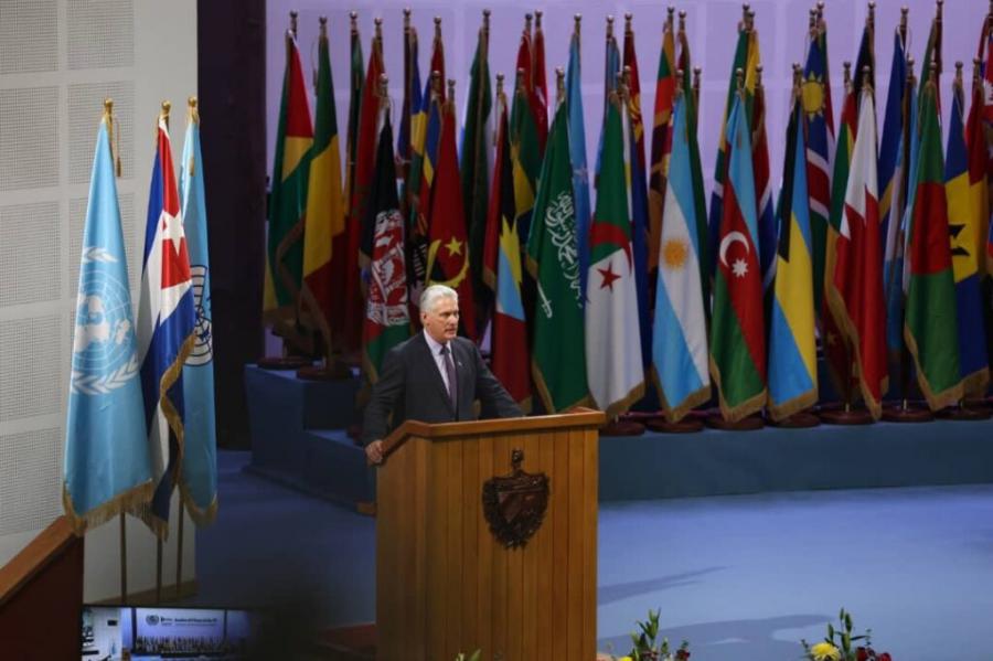 Allocution de Miguel Diaz-Canel Bermudez, président de la République de Cuba, au Sommet des Chefs d’État ou de gouvernement du G77 + Chine consacré aux enjeux actuels du développement : rôle de la science, de la technologie et de l’innovation