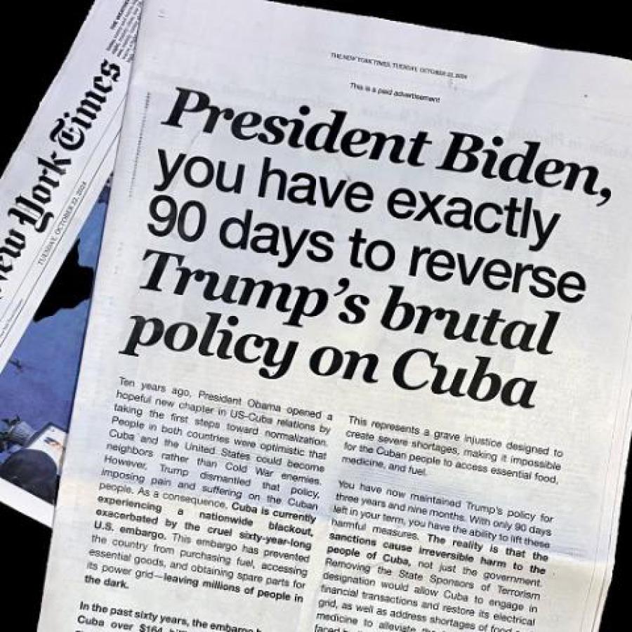 Prensa estadounidense insta a levantar sanciones contra Cuba