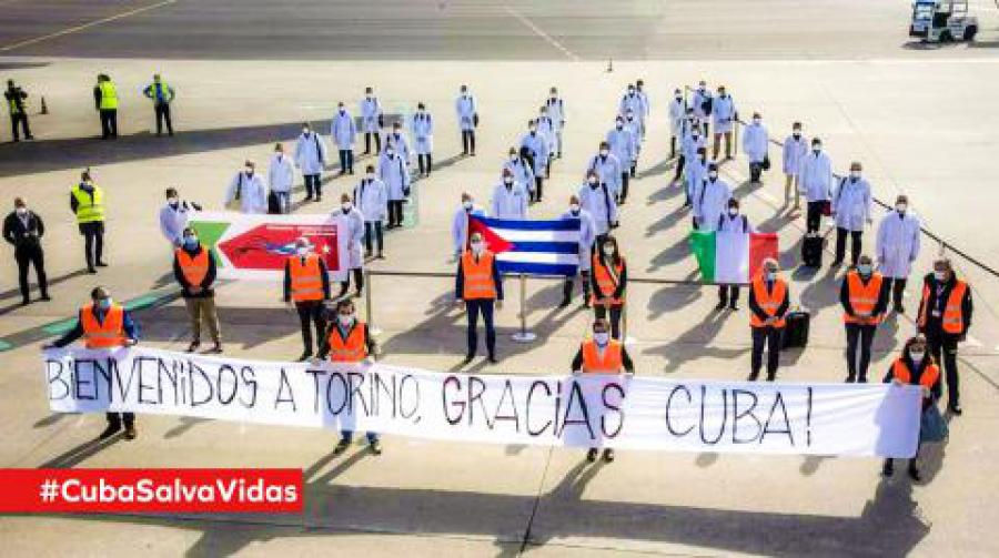 Arriba a Italia segunda brigada médica cubana