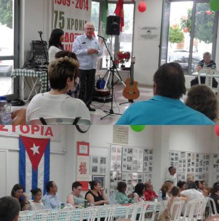 CUBANOS Y OTROS LATINOAMERICANOS CELEBRAN EN CHIPRE EL 1RO DE MAYO