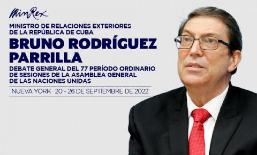 Canciller Bruno Rodríguez Parilla en AGNU