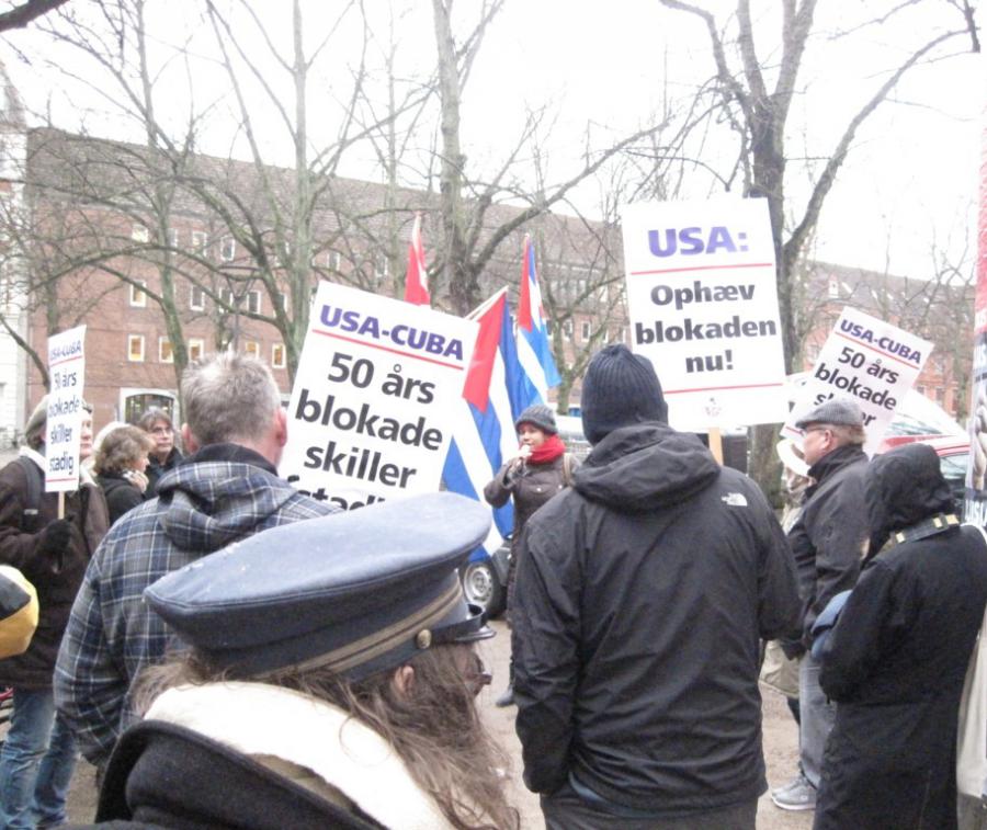 Solidaridad contra el bloqueo en Copenhague