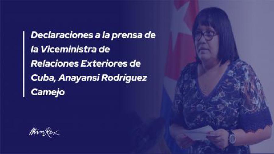 Statement to the media on the change of date for the submission of the Cuban resolution against the blockade