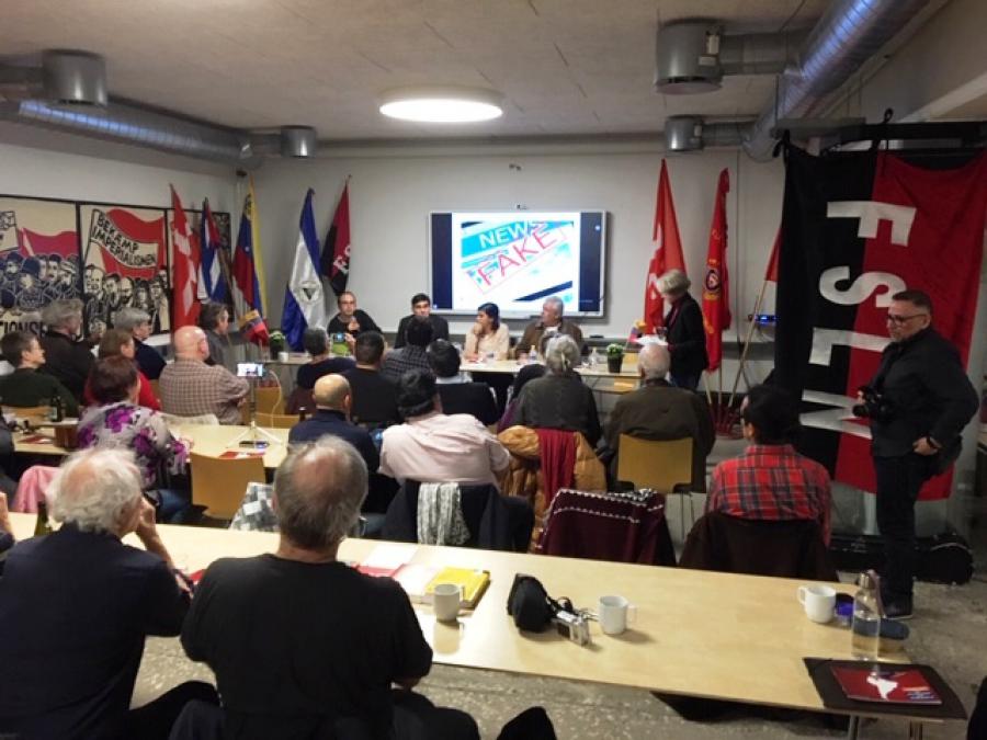 Conferencia sobre la guerra mediática en América Latina en Copenhague