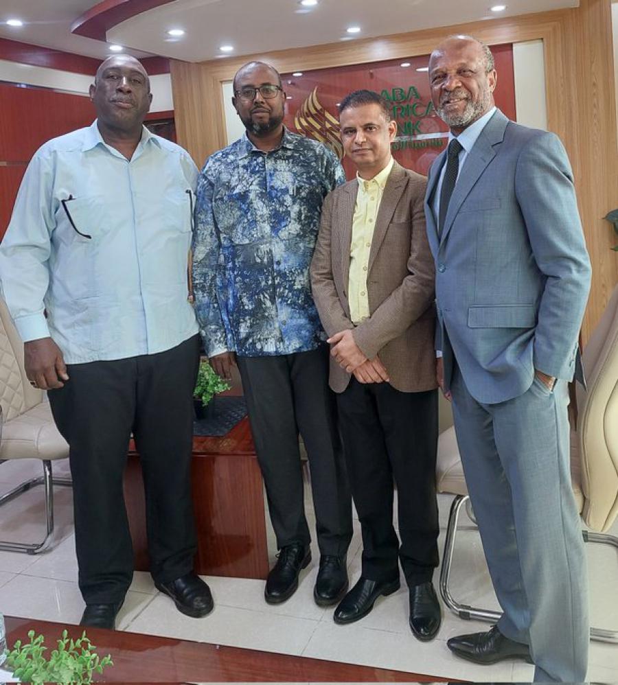 Réunion de travail avec des responsables de banque à Djibouti