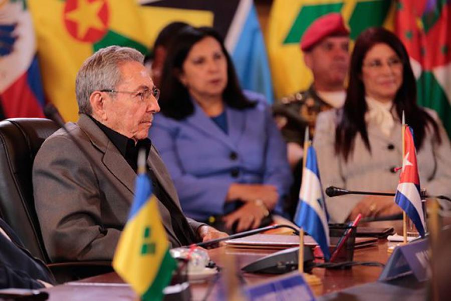 Presidente de Cuba, Raúl Castro Ruz en la Cumbre del ALBA-TCP