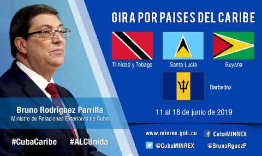Inicia Ministro de Relaciones Exteriores de Cuba visita a países del Caribe.
