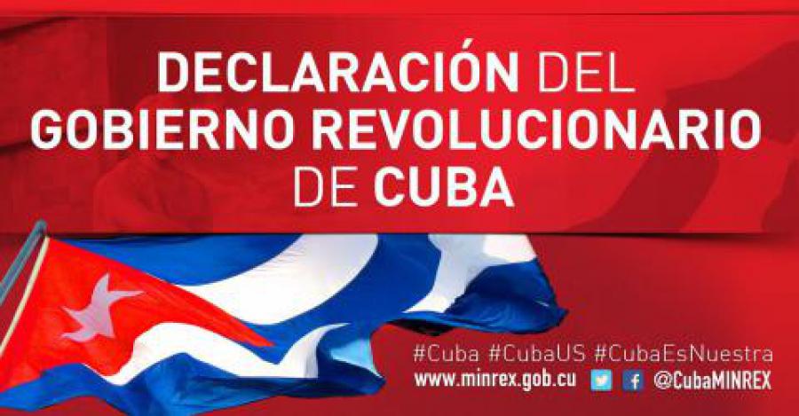 THE CUBAN REVOLUTION REITERATES ITS FIRM DETERMINATION TO FACE THE ESCALATION IN AGGRESSION BY THE UNITED STATES. Declaration of the Revolutionary Govenment THE CUBAN REVOLUTION REITERATES ITS FIRM DETERMINATION TO FACE THE ESCALATION IN AGGRESSION BY THE UNITED STATES. Declaration of the Revolutionary Govenment