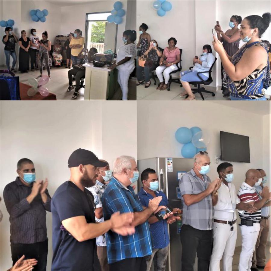 Condemn blockade to Cuba, health collaborators in Dominica, during activity for Fathers Day.