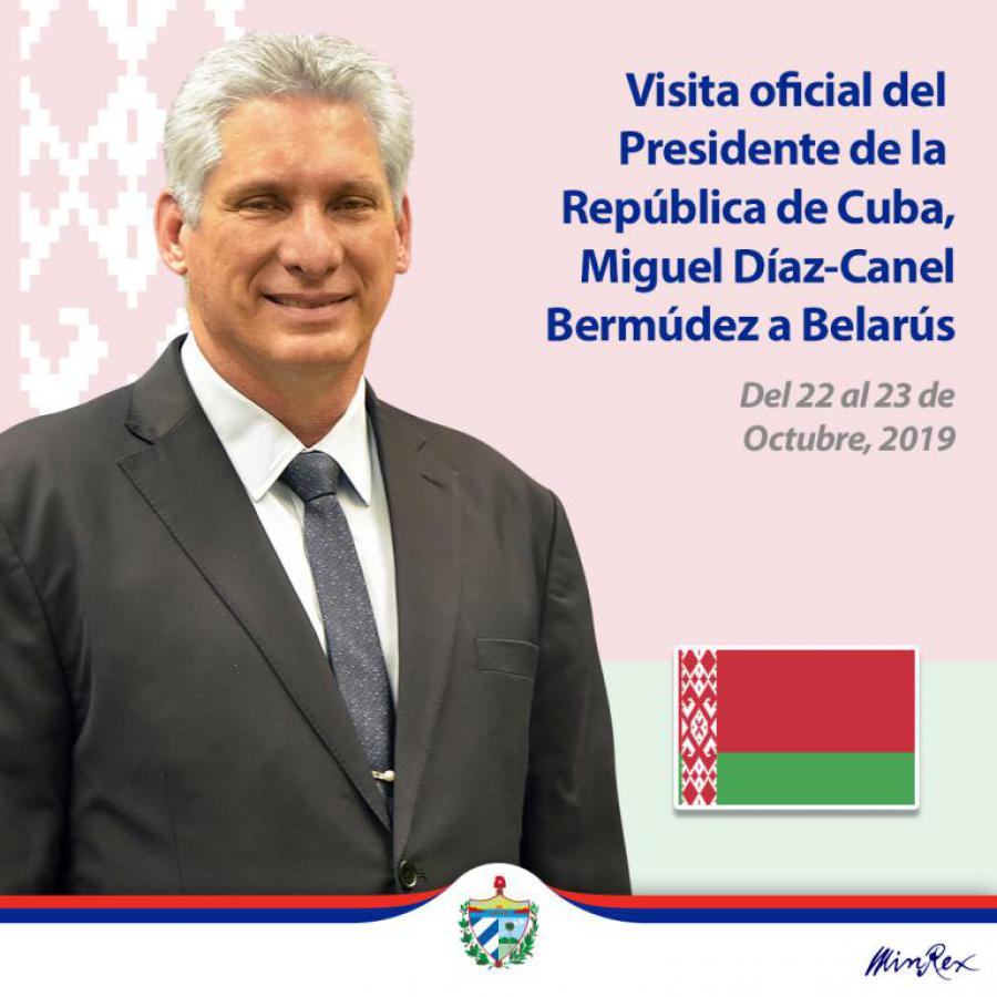 Inicia Presidente de la República de Cuba visita oficial a Belarús
