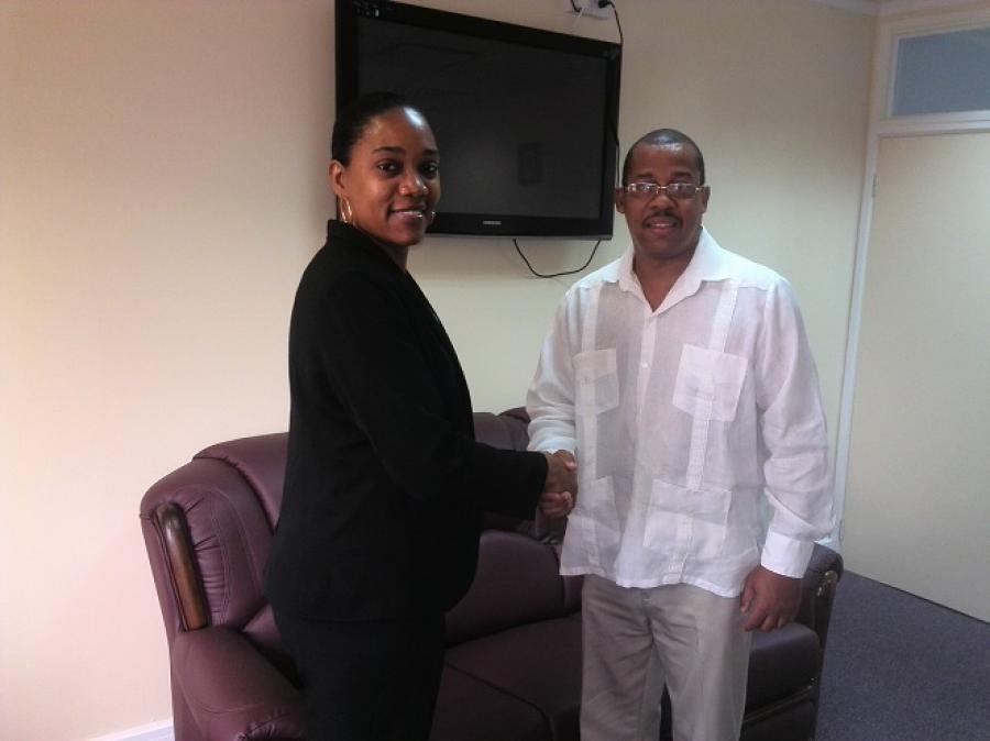 Minister of Foreing Affairs and CARICOM Affairs, Hon. Francine Baron and Ambassador of Cuba, Juan Carlos Frómeta