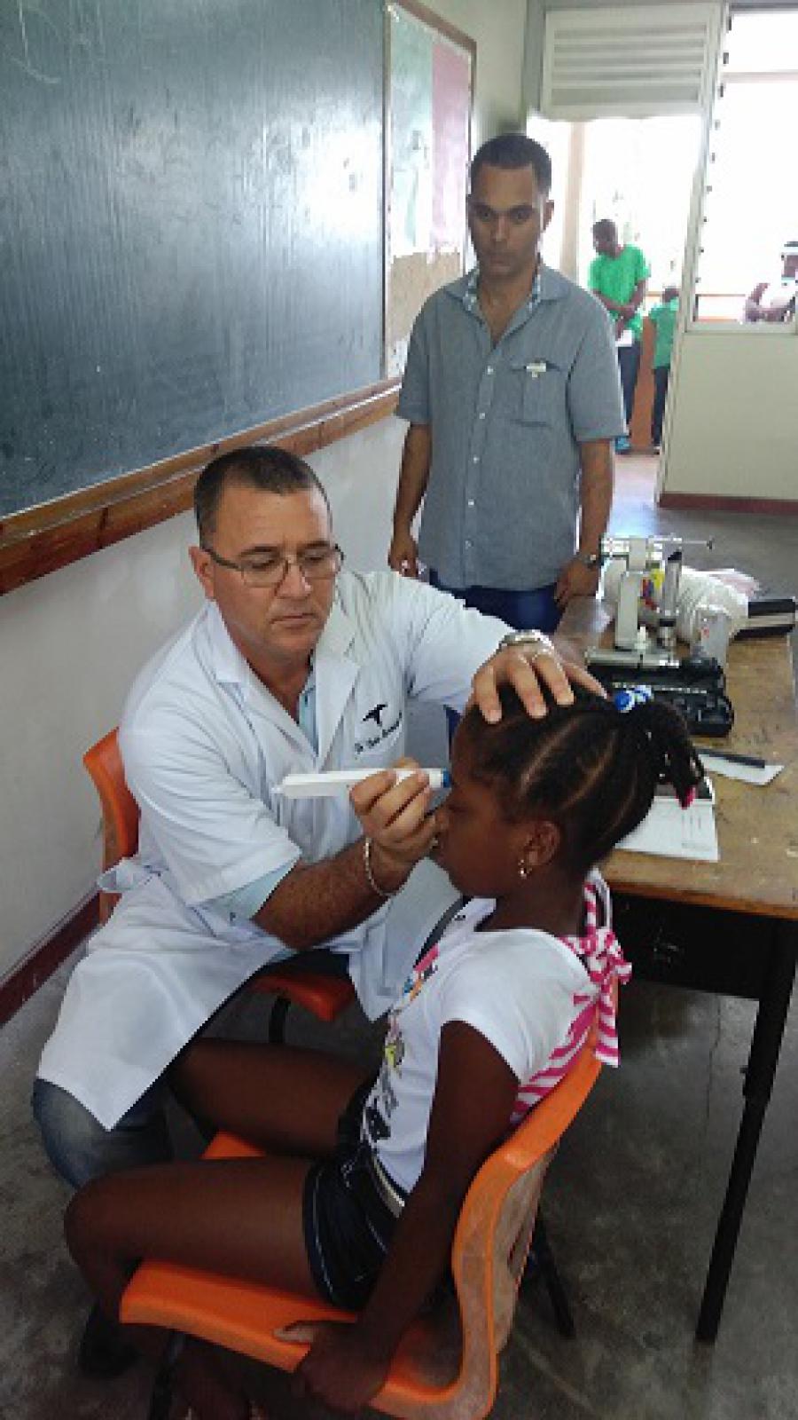 Cuban Ophthalmology Group Supports School Vision Program "I can see clearly now" in Dominica.