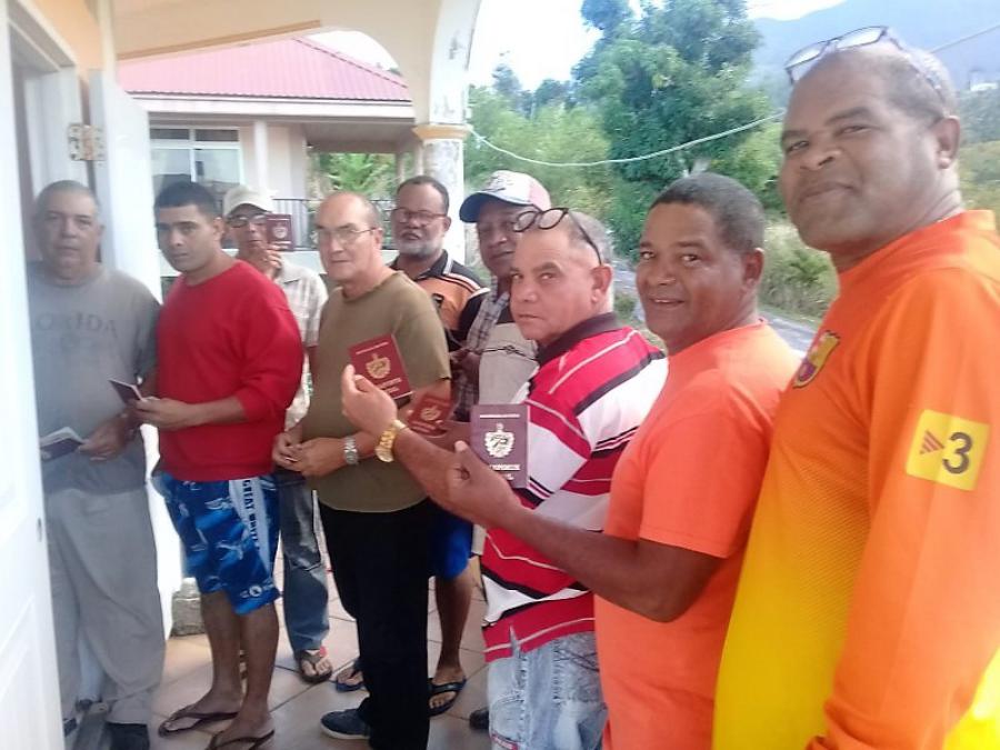 MESSAGE FROM THE CUBAN BUILDERS BRIGADE IN DOMINICA ON THE OCCASION OF THE FIRST OF MAY