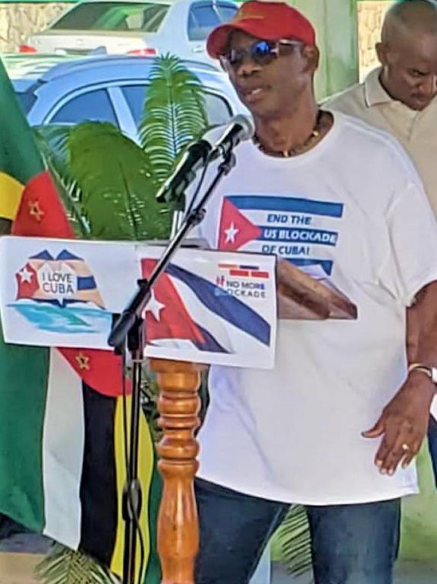 President of the “Dominica-Cuba Friendship Association” declares support of the association in the battle for the end of the blockade of the government of EE.UU. against to Cuba.