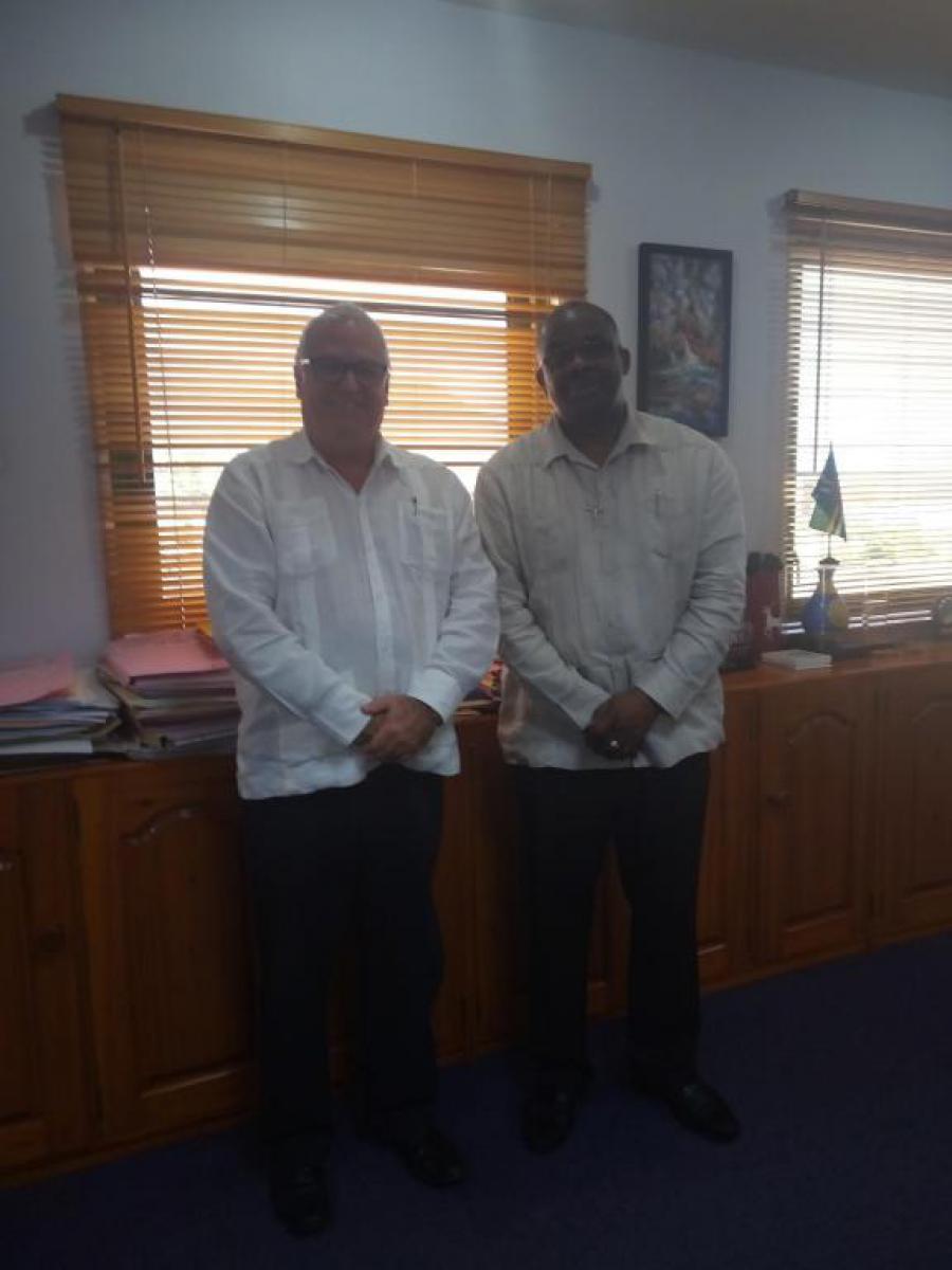 Ambassador of Cuba in Dominica meets with Secretary to the Cabinet of the Prime Minister
