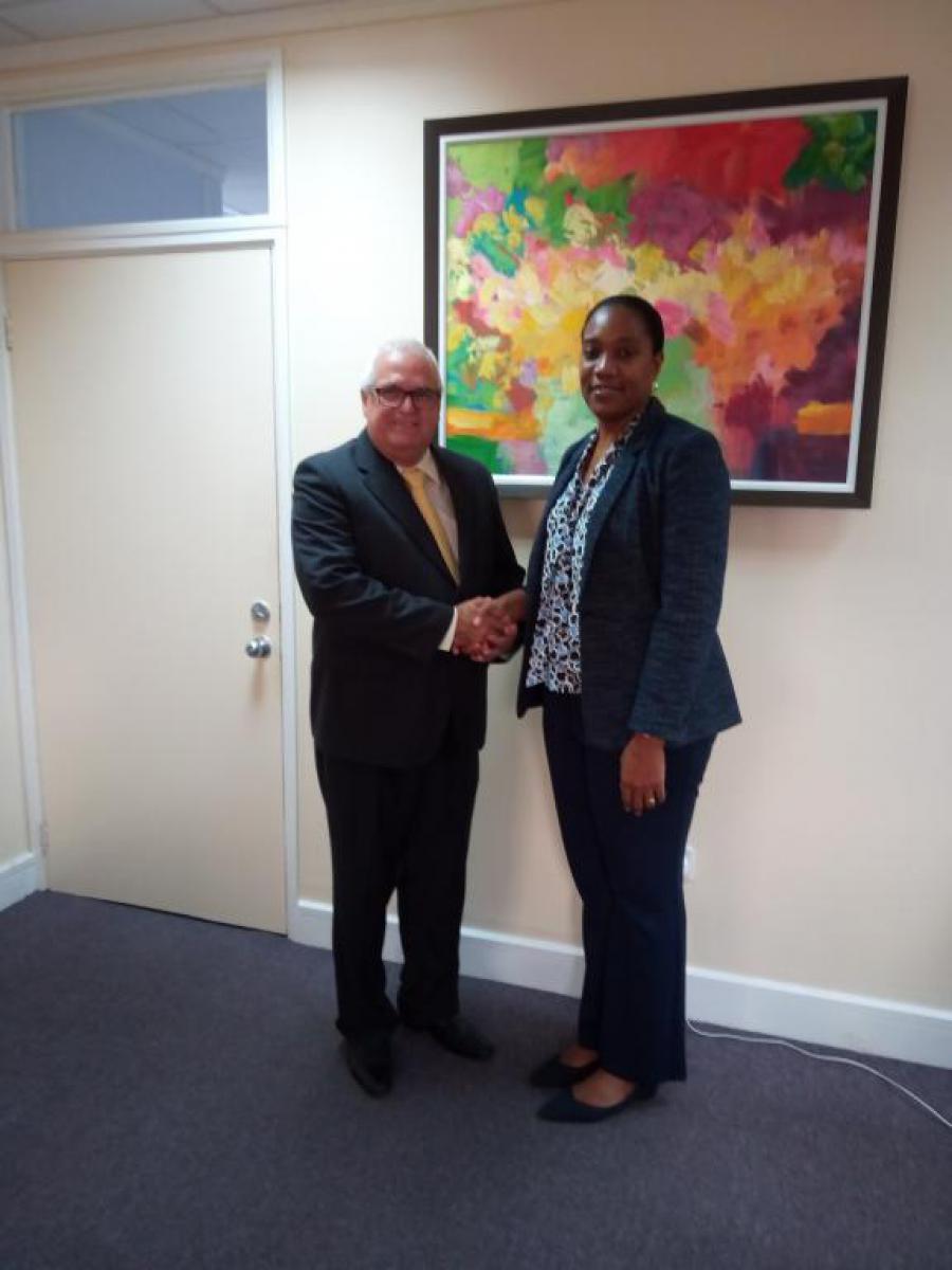 Recibe Ministra de Relaciones Exteriores y CARICOM de Dominica a Embajador de Cuba.