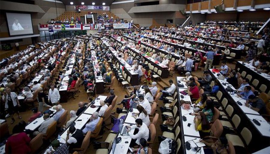 Representatives of the main political parties in Dominica attend an event in Cuba of solidarity and against neoliberalism.
