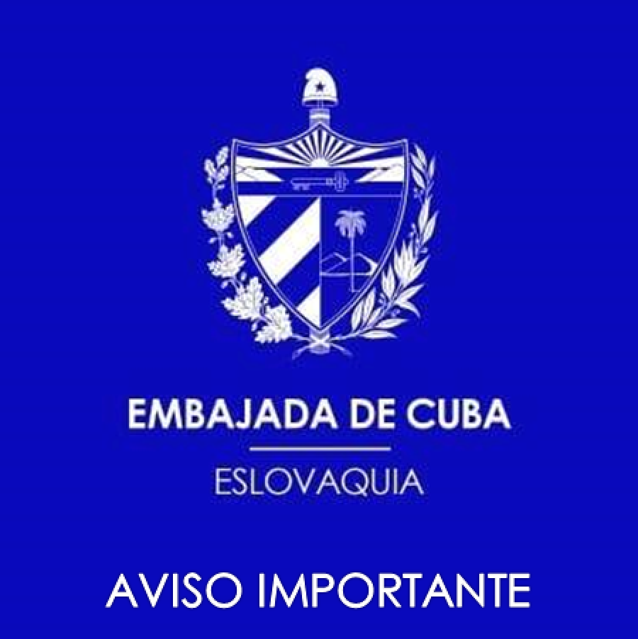 Nota Informativa de la Embajada de Cuba en Eslovaquia