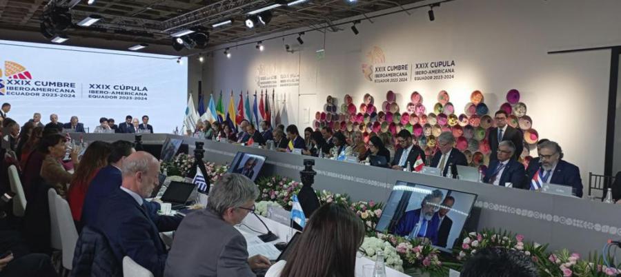 Intervención del jefe de la delegación de Cuba, Rodolfo Benítez Verson, Director General de la Cancillería cubana y Coordinador Nacional para la Conferencia Iberoamericana, en la Reunión de Jefes de Estado y Gobierno de la XXIX Cumbre Iberoamericana. Cuenca, Ecuador, 15 de noviembre de 2024. Intervención del jefe de la delegación de Cuba, Rodolfo Benítez Verson, Director General de la Cancillería cubana y Coordinador Nacional para la Conferencia Iberoamericana, en la Reunión de Jefes de Estado y Gobierno de la XXIX Cumbre Iberoamericana. Cuenca, Ecuador, 15 de noviembre de 2024.