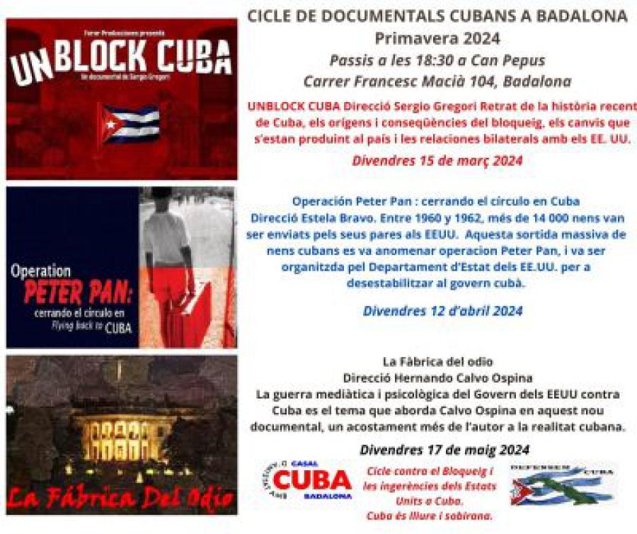Inaugurado Ciclo de documentales cubanos en Badalona, Cataluña