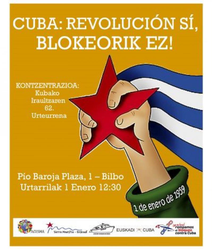 Celebrarán asociaciones de cubanos residentes y colectivos solidarios con Cuba en el País Vasco el 62 aniversario del triunfo de la Revolución cubana