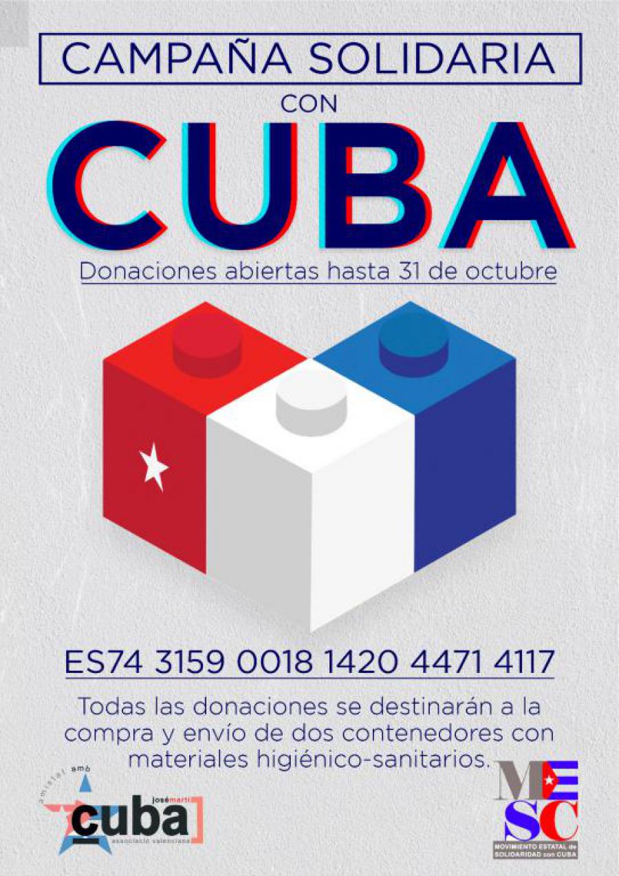 Campaña de solidaridad con Cuba desde Valencia y Cataluña