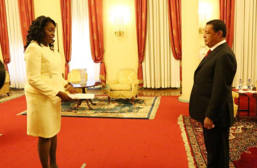 The new Cuban Ambassador to Ethiopia received by the President and the Foreign Minister. 