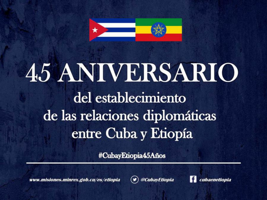 45 aniversario relaciones diplomáticas Cuba y Etiopía