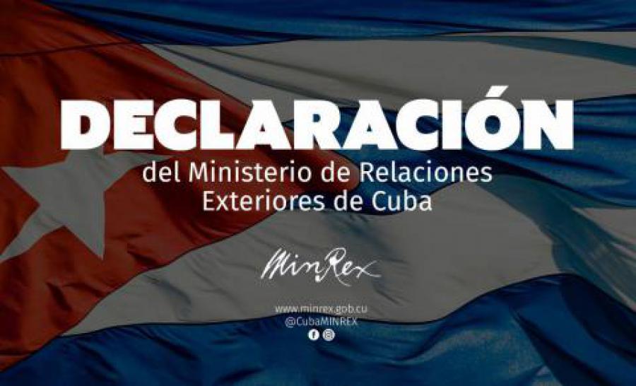 Declaración del Ministerio de Relaciones Exteriores