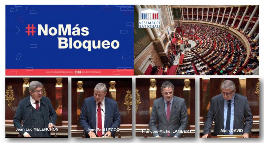Diputados franceses condenan bloqueo de Estados Unidos contra Cuba en sesión pública de la Asamblea Nacional.