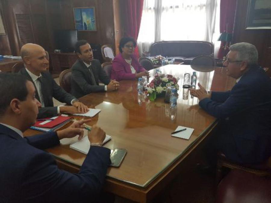 Con Mohamed Benchaaboun, Ministro Economía y Finanzas de Marruecos 