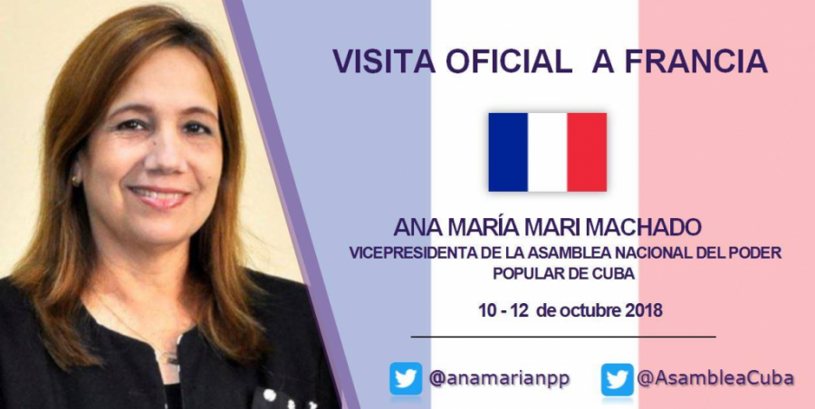 Concluye visita oficial a Francia de la Vicepresidenta de la Asamblea Nacional del Poder Popular.