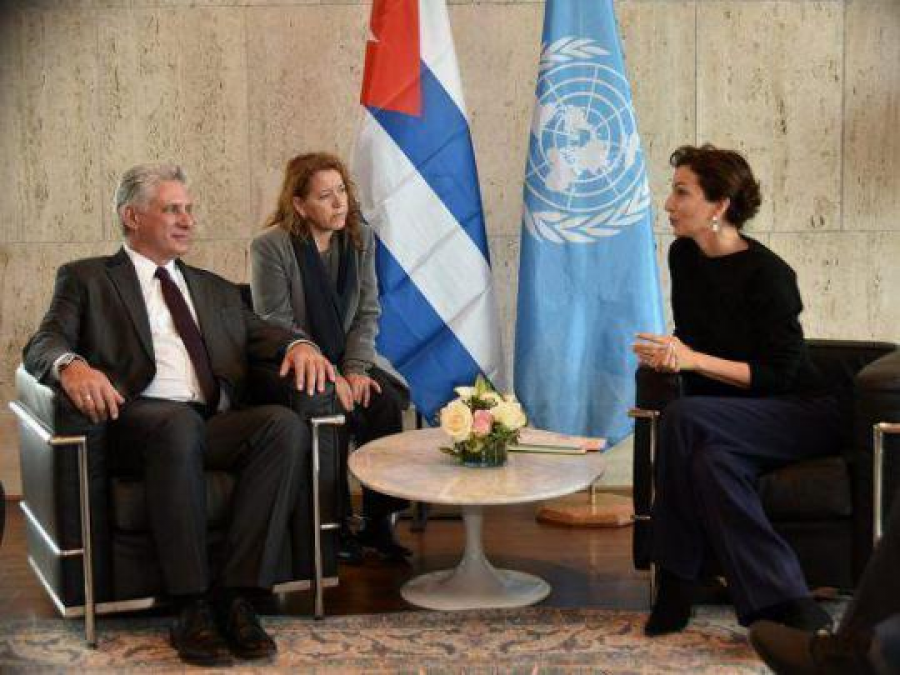 Se reúne Díaz-Canel con Directora General de la UNESCO