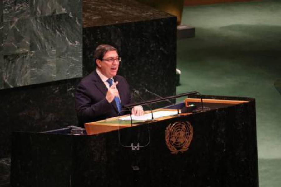 Discurso canciller cubano en AGNU 