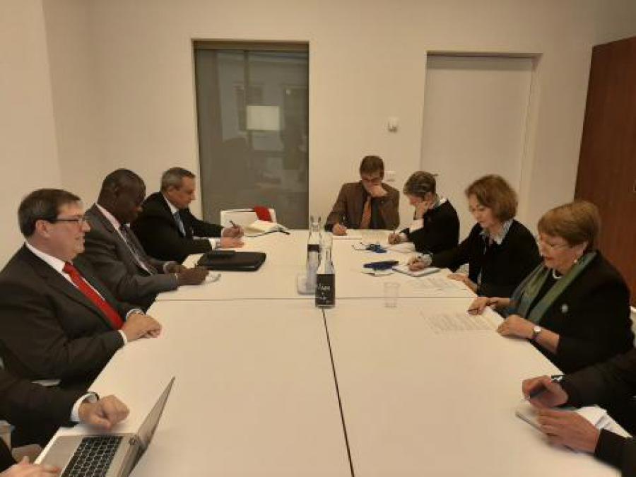 Ministro de Relaciones Exteriores de Cuba se reúne con el Alta Comisionada de las Naciones Unidas para los Derechos Humanos