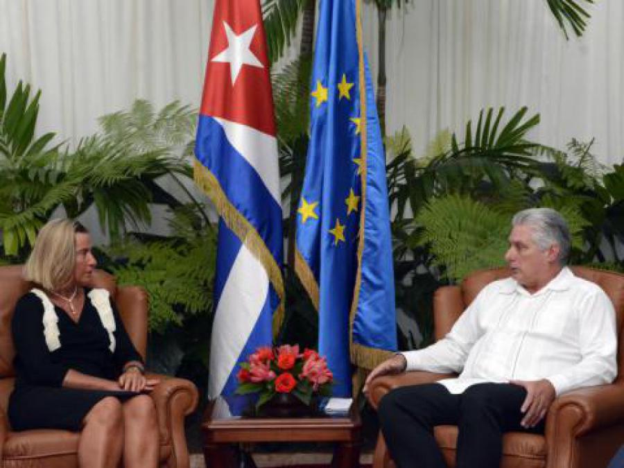 Recibió Díaz-Canel a la Alta Representante de la Unión Europea para Asuntos Exteriores y Política de Seguridad