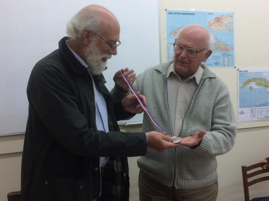 COMMEMORATIVE SEAL "ICAP'S 60TH ANNIVERSARY" TO THE HELEN CUBAN ASSOCIATION OF FRIENDSHIP AND SOLIDARITY WITH CUBA