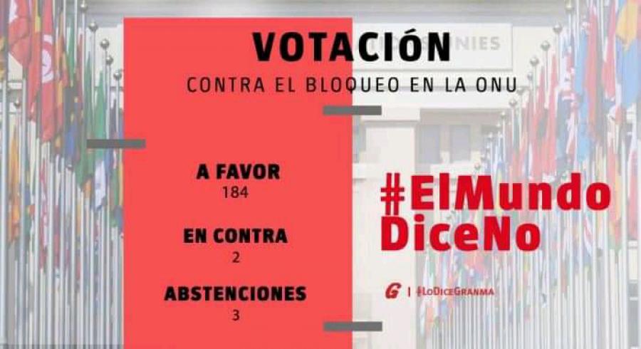 Cuban Foreign Minister cataloges the vote against blockade as a great victory
