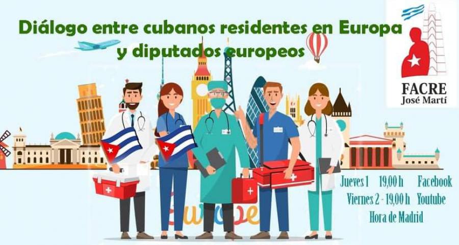 Participan cubanos residentes en Grecia y en Europa en dialogo con europarlamentarios sobre las afectaciones del criminal bloqueo de EEUU contra Cuba