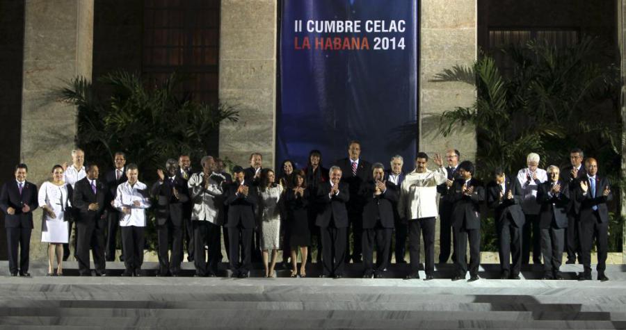 Foto de los Jefes de Estado en la Cumbre de la CELAC en la Habana, 2014
